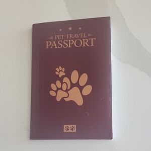 Pet Travel Passport with Paw Print Design